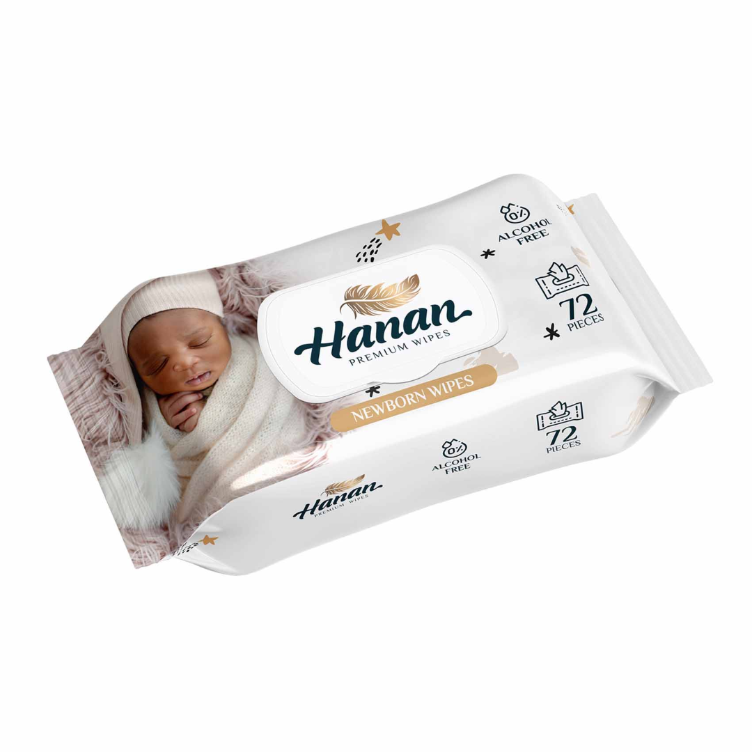 HANAN WATER WIPES NEW BORN 72S